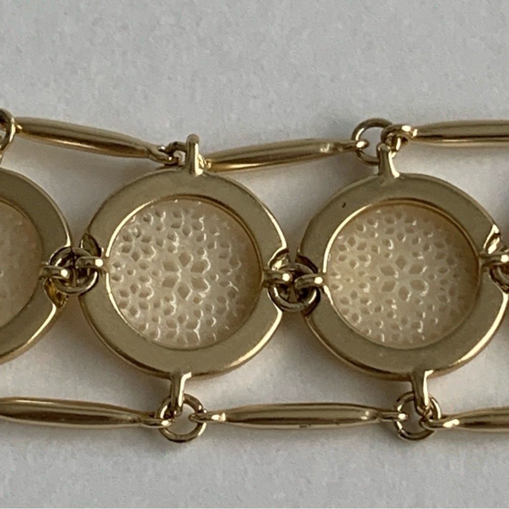 Gold & Silver Bracelet Lot 3 Pieces Cuff Medallion Beaded Wrap - Picture 15 of 17